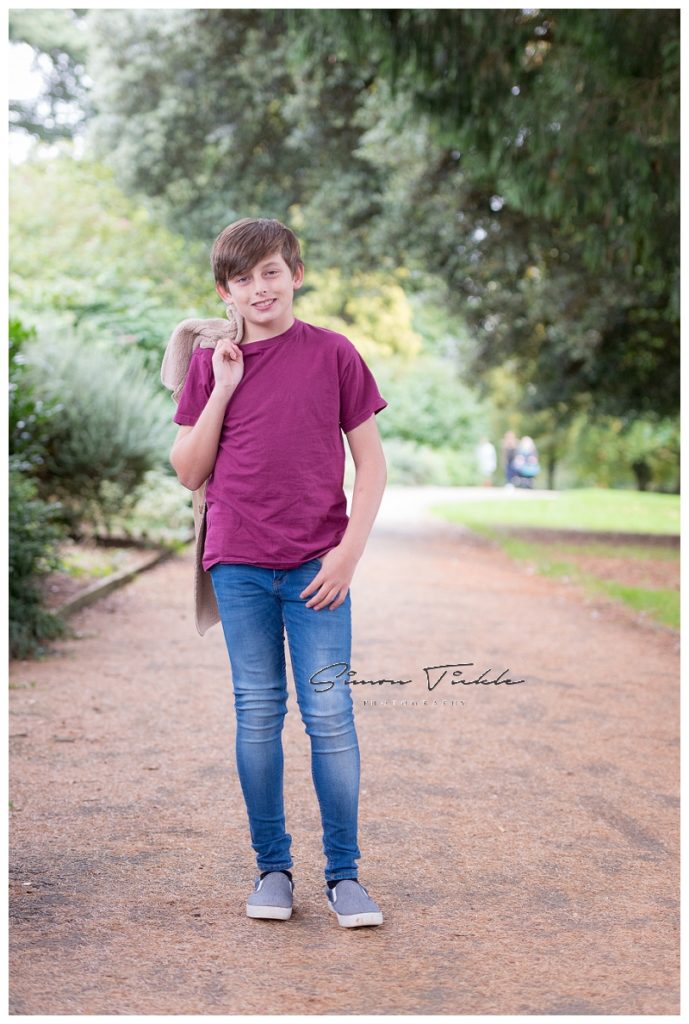 boy in purple top and blue jeans - child photo shoot nottingham